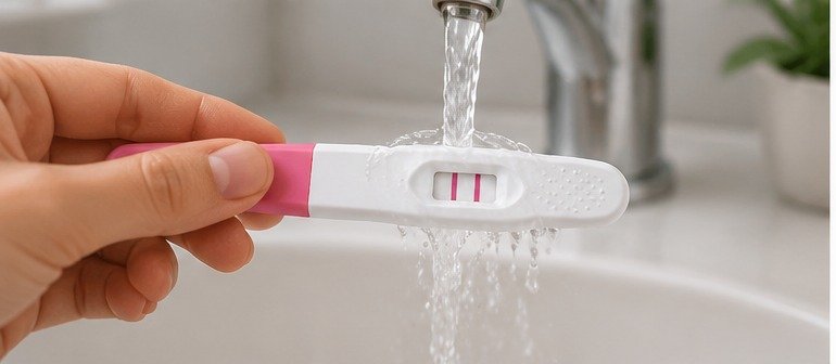 How to apply urine to a home pregnancy test correctly.